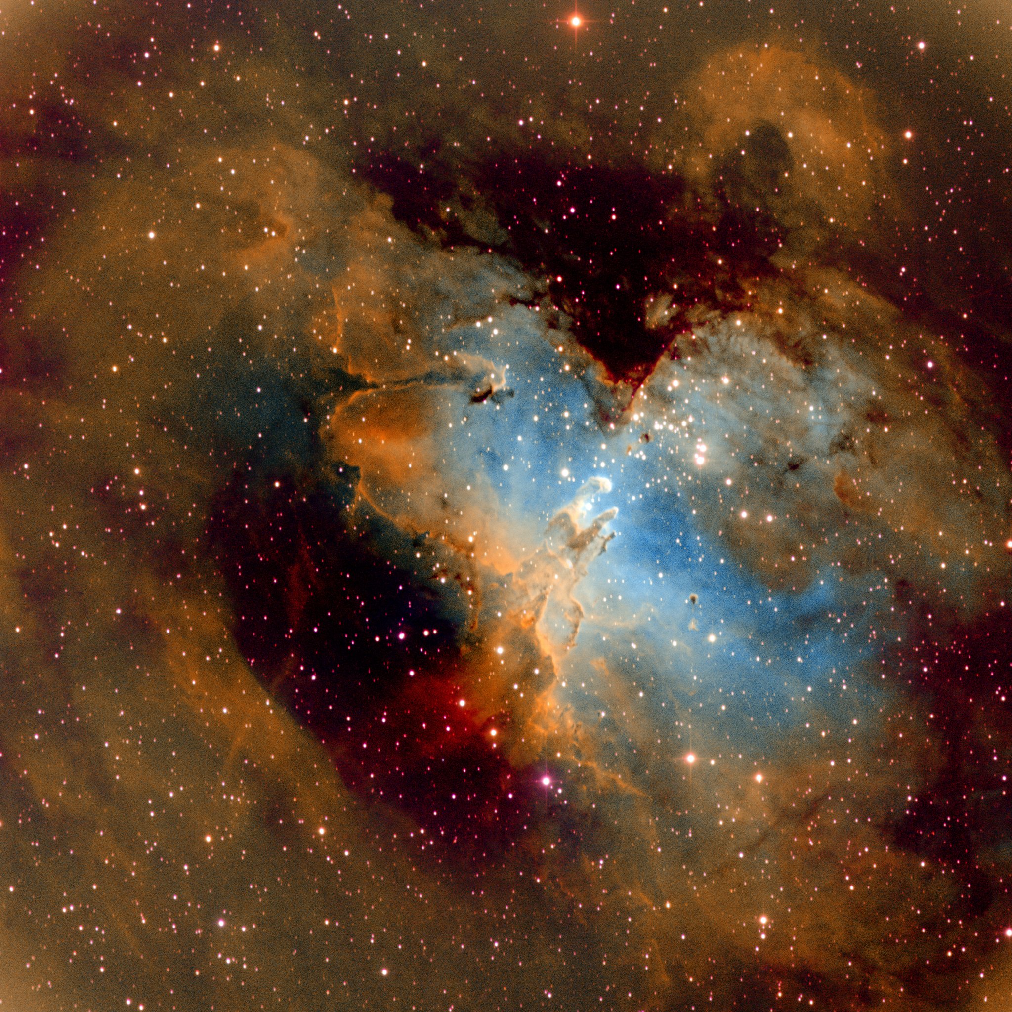 Eagle Nebula Hubble palette